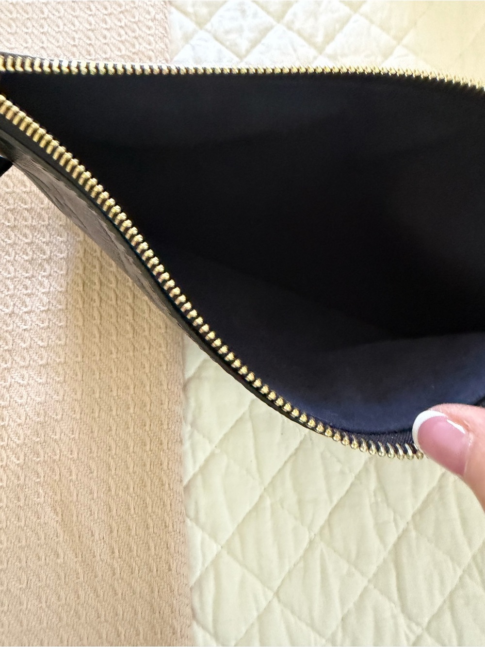 Louis Vuitton Black Monogram-Embossed Leather Tote with Gold Hardware - Picture 8 of 8